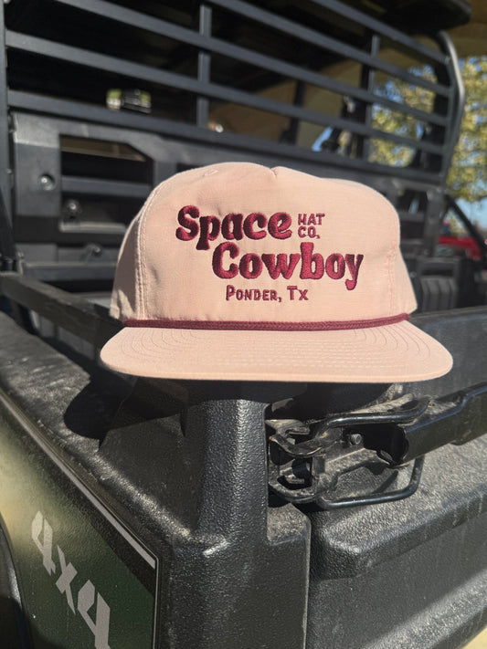 Peach/Maroon Rope Hat