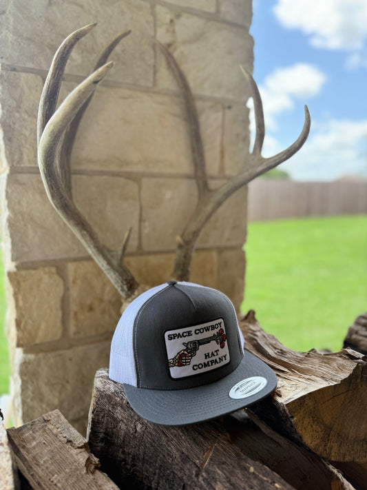 Gray/White Hat Revolver Patch