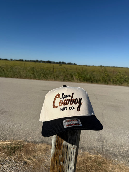 Curved Cap - Black/White/Brown